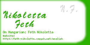 nikoletta feth business card